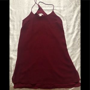 Burgundy halter dress